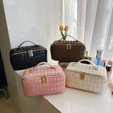 New Diamond Pu Leather Flat Cosmetic Bag_Cwab4375