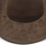 FAUX SUEDE FELT COWBOY HAT MENS CLASSIC FEDORA_CWAH2510