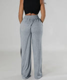 Versatile Color Diagonal Striped Sweatpants