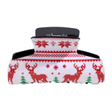 RED CHRISTMAS REINDEER SNOWFLAKE HAIR CLIP_CWAHA2327