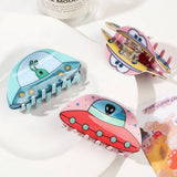 ACRYLIC UFO HAIR CLAW ELEGANT ALIEN SHARK CLIP_CWAHA1637