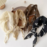 Cwasc2388_Cotton And Linen Lace Triangular Scarf For Women