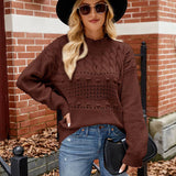 Solid Color Fashion Long-Sleeved Pullover Sweater