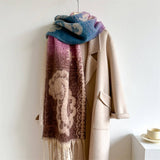 Vintage Paisley Scarf Thick Tassel Winter Wrap_Cwasc0970
