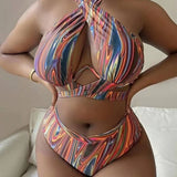 PRINTED HIGH WAIST BIKINI SWIMSUIT_CWMW0209