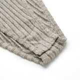 Solid-Color Striped V-Neck Jumpsuit