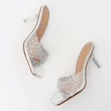 SIMPLE SOLID COLOR RHINESTONE HIGH HEELS_CWSHS0574