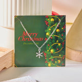ALL MATCH NEW CHRISTMAS SNOWFLAKE NECKLACE_CWAJE2394