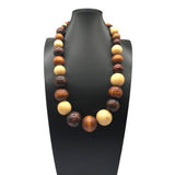 COLORFUL WOODEN BEADS HANDMADE BEADED NECKLACE_CWMM4740