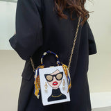 RETRO BEAUTY PATTERN CROSSBODY BAG_CWAB0986