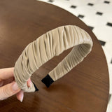 FRENCH STYLE RETRO PLEATED WIDE BRIM HEADBAND_CWAHA2861
