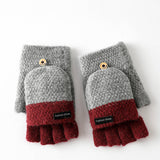 MEN S WINTER FLIP MITTENS KNIT HALF FULL FINGER_CWAG0524