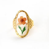 OPEN ADJUSTABLE STEEL RING WITH DRIED FLOWERS_CWMM8930