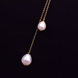 Womens Natural Freshwater Pearl Necklace