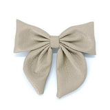 ELEGANT CROC PU LEATHER BOW HAIR CLIP_CWAHA6350
