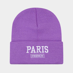 KOREAN STYLE EMBROIDERED LETTER KNITTED HAT_CWAH2120