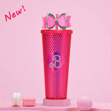 DOUBLE LAYER PORTABLE PLASTIC STRAW DIAMOND CUP_CWMM0978