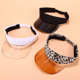 PVC VISOR HAT SUMMER SUNSHADE CAP FOR BEACH_CWAH3285