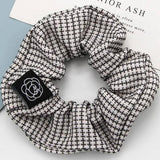 2PCS HAIR TIE PLAID PATTERN SCRUNCHIE_CWAHA0181