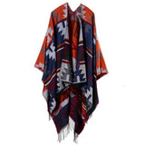 FAUX CASHMERE SLIT SHAWL SCARF CAPE COAT CLOAK_CWASC2252