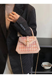 Plaid Boxhandlecross Chain Small Bag_Cwab0528