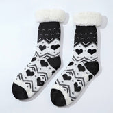 LOVE HEART FLOOR SOCKS FUZZY INDOOR SLIPPER SHOES_CWMS0726