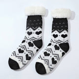 LOVE HEART FLOOR SOCKS FUZZY INDOOR SLIPPER SHOES_CWMS0726
