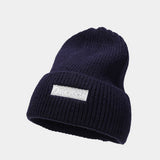 LETTER THICKENED EMBROIDERED BEANIE KNITTED HAT_CWAH2073
