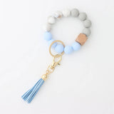 TASSEL BEAD KEYCHAIN BRACELET WITH SILICONE BEADS_CWMM7020