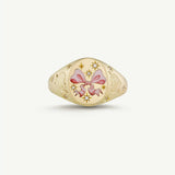 STAINLESS STEEL FASHION PAINTED RHINESTONE RING_CWMM5706