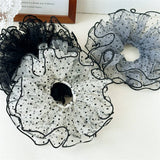 Women¡¯S Summer Dot Mesh Soft Elastic Hair Tie_Cwaha07516