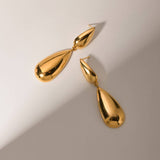 LIGHT LUXURY NICHE GOLD GLOSSY WATER DROP EARRINGS_CWASC1668
