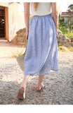 Striped Tencel Linen Skirt