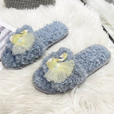 HOMEN LEISURE ROLL PLUSH OPEN TOED SLIPPERS_CWSHS0366