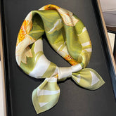 SILK SQUARE NECK SCARF FOR WOMEN 100 MULBERRY_CWASC0554
