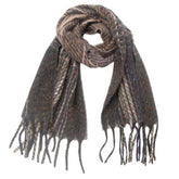 GRADIENT FRINGE SCARF FALL WINTER JACQUARD WRAP_CWASC0874