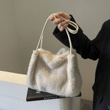 Winter Fashion Shoulder Bag Soft Casual Plush Bag_Cwab3919