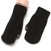 Winter Womens Cute Thick Knit Touchscreen Gloves_Cwag0271