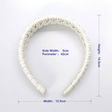 ELEGANT FRENCH VINTAGE RUCHED PU HEADBAND_CWAHA6320
