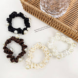 SMALL SILK PEARL HAIR SCRUNCHIES TIE_CWAHA0399