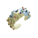 SIMPLE GEOMETRIC SQUARE COLORED DIAMOND HEADBAND_CWAHA2139