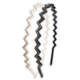 ACETATE RETRO WAVE RHINESTONE HEADBAND_CWAHA4371