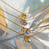 12 ZODIAC SIGNS ZIRCON HOROSCOPE RUNE BRACELET_CWAJE1611