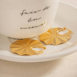 NEW IRREGULAR GEOMETRIC SECTOR EARRINGS_CWAHA0924