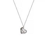 OPEN AND CLOSE HEART PENDANT CLAVICLE NECKLACE_CWMM3904
