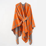 NEW FASHION SHAWL PLAID DUAL PURPOSE SIMPLE SHAWL_CWMM2086