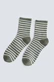 STRIPE PATTERN COZY COTTON ANKLE CREW SOCKS_CWMS022