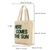 Versatile Letter Large Capacity Straw Bag_Cwab2014