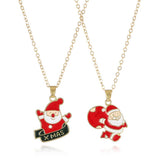 Christmas Snowman Christmas Tree Necklace Set
