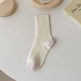 AUTUMN AND WINTER COLOR MATCHING MID CALF SOCKS_CWMS0902